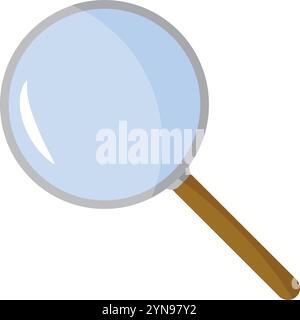 Immagine dell'icona di una lente di ingrandimento. Icona zoom con lente di ingrandimento professionale su sfondo bianco Illustrazione Vettoriale