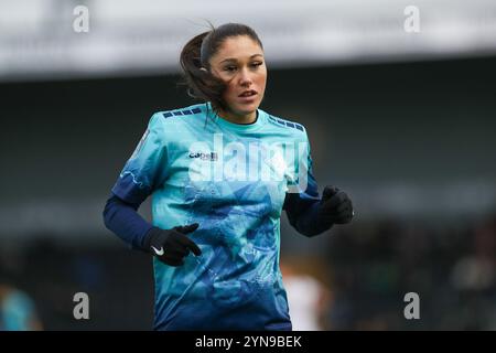 Bromley, Regno Unito. 24 novembre 2024. Maddi Wilde durante London City Lionesses vs West Ham United nella Women's League Cup. Foto Stock