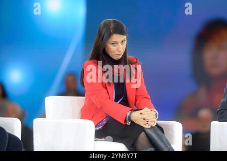 Italia, Roma, 24 novembre 2024 : Alessandra Maiorino durante "Nova", assemblea costituente del movimento 5 stelle, giorno 2 foto © Stefano Carofei/sintesi/Alamy Live News Foto Stock