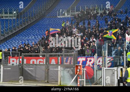 Roma, Italia. 24 novembre 2024. Stadio Olimpico, Roma, Italia - i tifosi bolognesi durante la partita di calcio di serie A Enilive, Lazio vs Bologna, 24 Nov 2024 (foto di Roberto Ramaccia/Sipa USA) crediti: SIPA USA/Alamy Live News Foto Stock