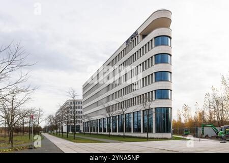 Sede centrale del fornitore di servizi IT Materna Information & Communications se presso il Phoenix Technology Park a Dortmund-Hoerde, Dortmund, North Rhine-WE Foto Stock