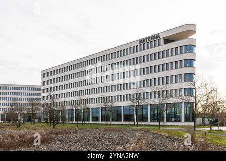 Sede centrale del fornitore di servizi IT Materna Information & Communications se presso il Phoenix Technology Park a Dortmund-Hoerde, Dortmund, North Rhine-WE Foto Stock