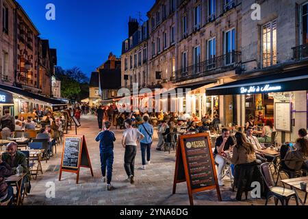 Francia, Calvados, Caen, ristorante in rue du Vaugueux Foto Stock