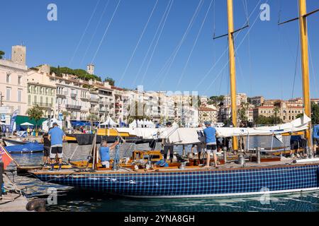 Francia, Alpi marittime, Cannes, Régates Royales, regate annuali di vela classica Foto Stock