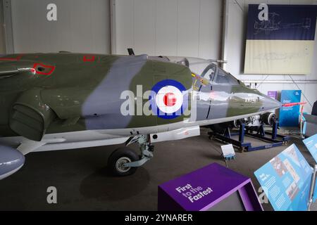 Hawker, Siddeley, Harrier, GR1, XV741, Dailey mail, Transatlantic Air Race, Brooklands, museo. Foto Stock