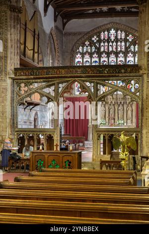 Regno Unito, Inghilterra, Gloucestershire, vale of Berkeley, Berkeley, interno della Chiesa di Santa Maria Foto Stock