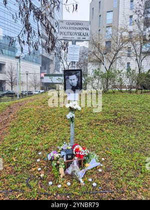 Italia, Milano, memoriale di protesta per la memoria di Aleksej Naval'nyj Foto Stock