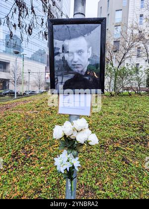 Italia, Milano, memoriale di protesta per la memoria di Aleksej Naval'nyj Foto Stock