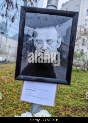 Italia, Milano, memoriale di protesta per la memoria di Aleksej Naval'nyj Foto Stock