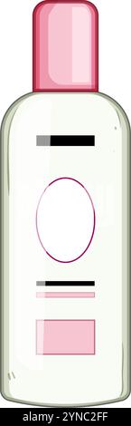 illustrazione vettoriale del cartone animato per bambini con shampoo idratante Illustrazione Vettoriale