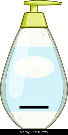illustrazione vettoriale dei cartoni animati dello shampoo per bambini Illustrazione Vettoriale