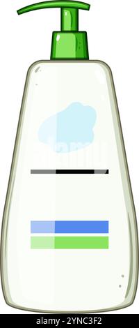 illustrazione vettoriale di shampoo naturale per bambini Illustrazione Vettoriale