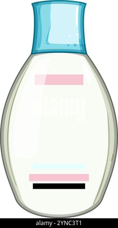 illustrazione vettoriale di shampoo per bambini delicato Illustrazione Vettoriale