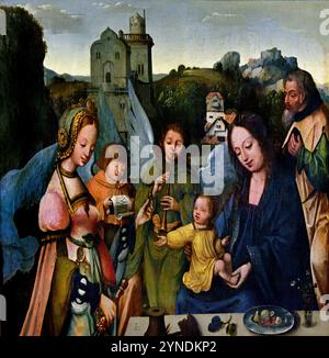 Il matrimonio mistico di Santa Caterina 1514 Joos van Cleve (1485-1540/1541) Belgio fiammingo belga (Caterina d'Alessandria, ) Foto Stock