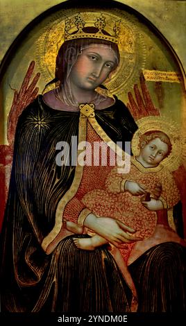 La Vergine col bambino 1396-97 di Taddeo di Bartolo 1362 - 1422 Italia XIV - XV secolo, francese, Museo di Belle Arti, Francia, Foto Stock