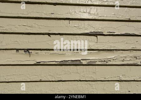 Rivestimento del pannello della clapboard con vernice staccabile Foto Stock