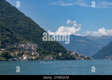 Una foto delle città di Laglio e Torriggia sul Lago di Como. Foto Stock