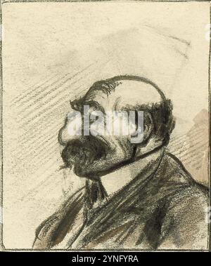 Caricatura Head of a Man in Profile di Theo van Doesburg Foto Stock