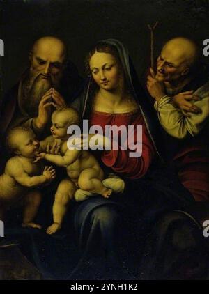 Cesare da Sesto (1477-1523) (copia dopo) - Sacra famiglia con il bambino San Giovanni Battista Foto Stock