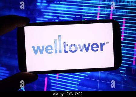 Polonia. 25 novembre 2024. In questa immagine, il logo aziendale Welltower viene visualizzato sullo schermo di uno smartphone. Credito: SOPA Images Limited/Alamy Live News Foto Stock