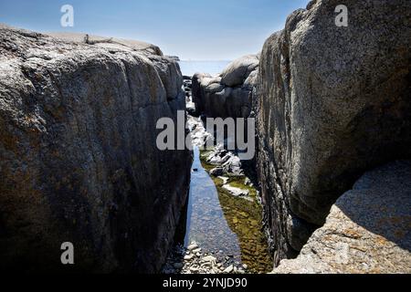 In "Verdens Ende" nel Faerder Nationalpark, contea di Faerder, il 23.05.2024. Foto: Markus Bolliger Foto Stock