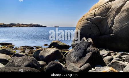 In "Verdens Ende" nel Faerder Nationalpark, contea di Faerder, il 23.05.2024. Foto: Markus Bolliger Foto Stock