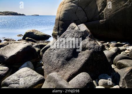 In "Verdens Ende" nel Faerder Nationalpark, contea di Faerder, il 23.05.2024. Foto: Markus Bolliger Foto Stock