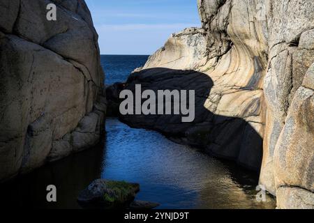 In "Verdens Ende" nel Faerder Nationalpark, contea di Faerder, il 23.05.2024. Foto: Markus Bolliger Foto Stock