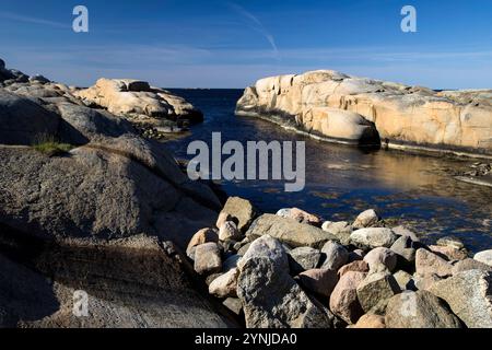 In "Verdens Ende" nel Faerder Nationalpark, contea di Faerder, il 23.05.2024. Foto: Markus Bolliger Foto Stock