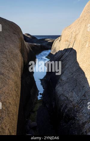 In "Verdens Ende" nel Faerder Nationalpark, contea di Faerder, il 23.05.2024. Foto: Markus Bolliger Foto Stock