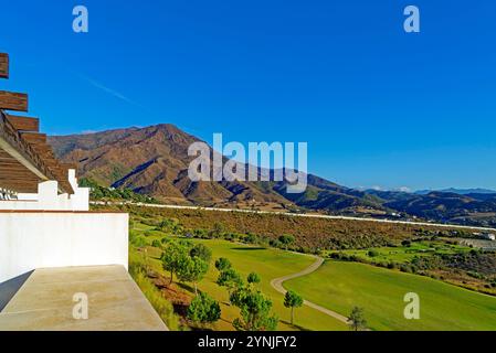 Landschaft, Sierra Bermeja, Golfplatz Foto Stock