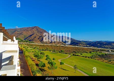 Landschaft, Sierra Bermeja, Golfplatz Foto Stock