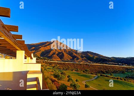 Landschaft, Sierra Bermeja, Golfplatz Foto Stock