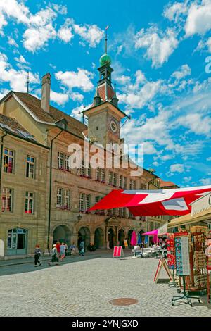 Place de la Palud, Rathaus Foto Stock