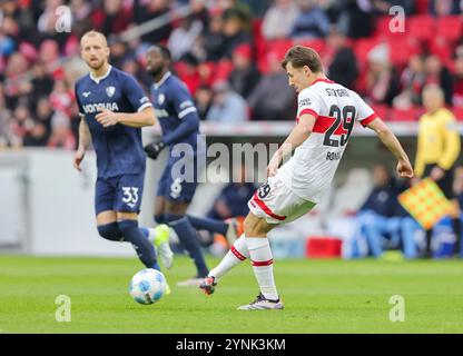 Firo: 23 novembre 2024, calcio, calcio, 1a lega, 1° Bundesliga, stagione 2024/2025, 11° giorno di partita VfB Stoccarda - VfL Bochum 2:0, Anthony Rouault, VfB Stoccarda, VfB, Stoccarda, figura intera, Foto Stock