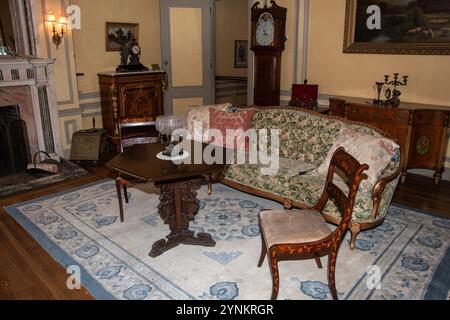 La sala rotonda all'interno di Casa Loma sulla terrazza di Austin a Toronto, Ontario, Canada Foto Stock