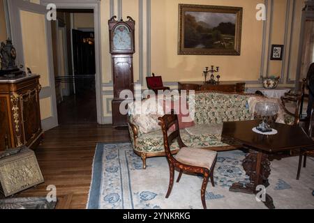 La sala rotonda all'interno di Casa Loma sulla terrazza di Austin a Toronto, Ontario, Canada Foto Stock