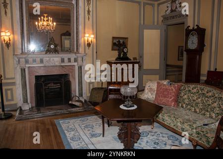 La sala rotonda all'interno di Casa Loma sulla terrazza di Austin a Toronto, Ontario, Canada Foto Stock