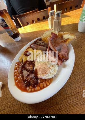 La colazione all'inglese completa Foto Stock