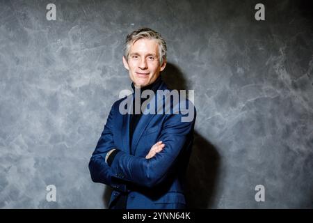 Bruxelles, Belgio. 26 novembre 2024. Guillaume Boutin, CEO di Proximus, posa per il fotografo in una sessione della commissione parlamentare per la mobilità e le imprese pubbliche, presso il parlamento federale, a Bruxelles, martedì 26 novembre 2024. BELGA FOTO HATIM KAGHAT credito: Belga News Agency/Alamy Live News Foto Stock