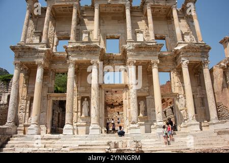 Rovine romane a Efeso nei tacchini meridionali. Foto Stock