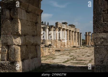 Rovine romane a Hieropolis tacchini meridionali. Foto Stock