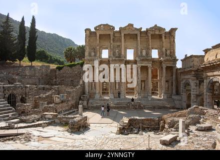 Rovine romane a Efeso nei tacchini meridionali. Foto Stock