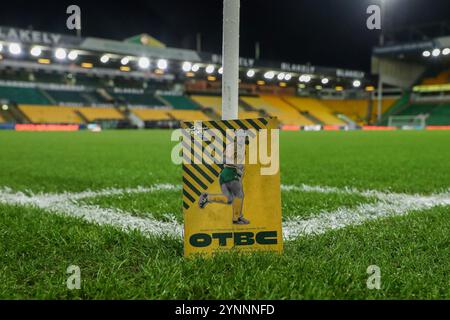 Norwich, Regno Unito. 26 novembre 2024. Una visione dettagliata del programma del match The Sky Bet Championship Match Norwich City vs Plymouth Argyle a Carrow Road, Norwich, Regno Unito, 26 novembre 2024 (foto di Izzy Poles/News Images) a Norwich, Regno Unito il 26/11/2024. (Foto di Izzy Poles/News Images/Sipa USA) credito: SIPA USA/Alamy Live News Foto Stock