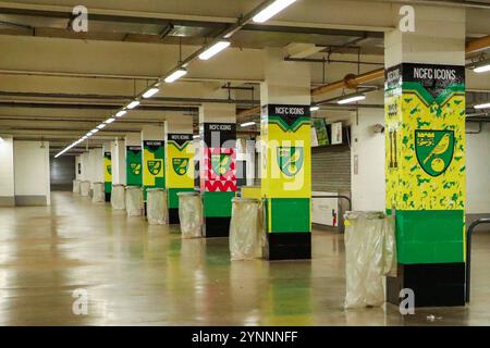 Norwich, Regno Unito. 26 novembre 2024. Una vista dettagliata di Carrow Road prima del match per il titolo Sky Bet Norwich City vs Plymouth Argyle a Carrow Road, Norwich, Regno Unito, 26 novembre 2024 (foto di Izzy Poles/News Images) a Norwich, Regno Unito il 26/11/2024. (Foto di Izzy Poles/News Images/Sipa USA) credito: SIPA USA/Alamy Live News Foto Stock