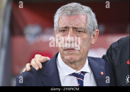 PRAGA, REPUBBLICA CECA - 24 MARZO 2023: Qualifiche per UEFA euro 2024. Partita Repubblica Ceca - Polonia 3:1. Fernando Santos capo allenatore della Polonia. Foto Stock