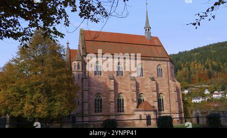 Vista della cappella Marienkapelle nell'ex monastero di San Pietro e Paolo a Calw-Hirsau, nella Foresta Nera settentrionale Foto Stock