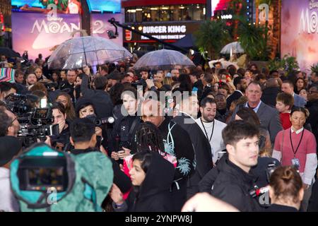 Londra, Regno Unito. Anteprima cinematografica di Moana 2. 24 novembre 2024. Rif: LMK430-S251124-001 terreno Anfisa Polyushkevych/Landmark WWW.LMKMEDIA.COM Foto Stock