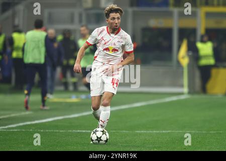 Mailand, Italia. 26 novembre 2024. Calcio: Champions League, Inter Milan - RB Lipsia, turno preliminare, partita 5 allo Stadio Giuseppe Meazza, in azione Kevin Kampl di Lipsia. Crediti: Jan Woitas/dpa/Alamy Live News Foto Stock