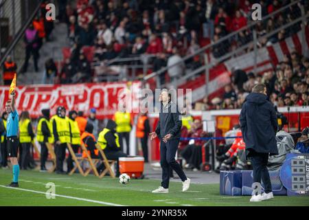 26.11.2024, Fussball: UEFA Champions League, Saison 2024/2025, Spieltag 05, Bayer 04 Leverkusen - FC Salzburg in der BayArena a Leverkusen. # Foto: Kirchner-Media/TH Foto Stock